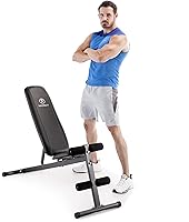Marcy SB-261W Adjustable Utility Weight Bench - Incline, Decline, Flat, Upright - 600lb Capacity Home Gym Essential