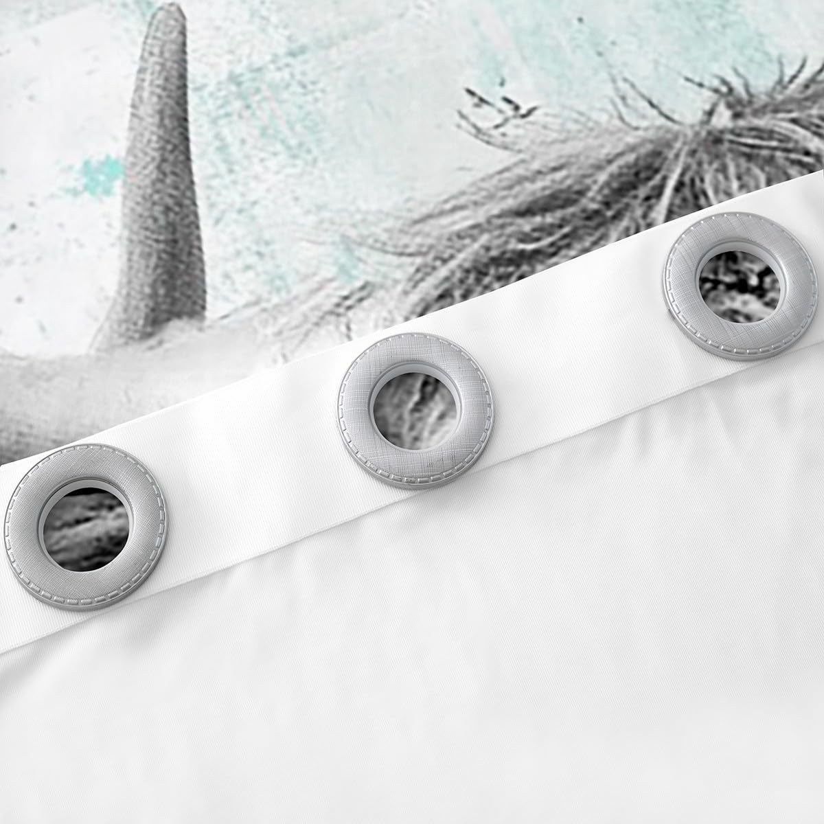 Erosebridal Highland Cow Print Curtains,Teal Western Longhorn Bull 30%-50% Blackout Curtains,Farmhouse Flower Daisy Decor for Living Room,Rustic Farm Cowboy Window Treatments 2 Panels,52 x 63 Inch