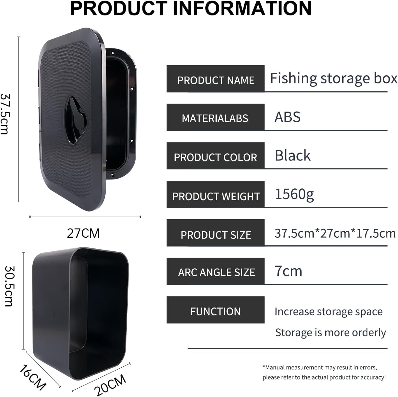 Marine Deck Access Hatch 10.63"×14.76" White/Black Rectangle Boat Hatch & Lid,Boat Deck Hatch Lids
