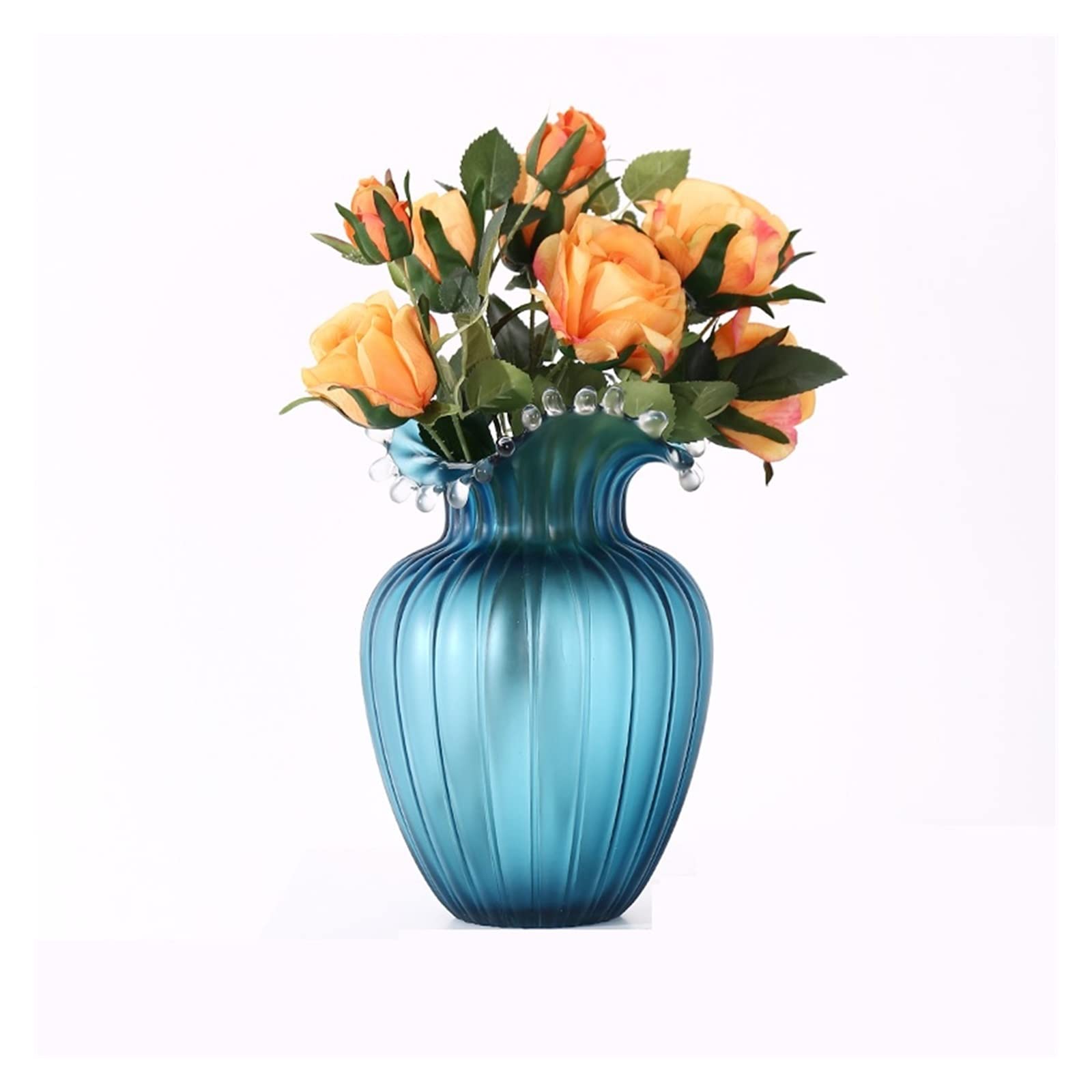 Vase en verre simple et moderne grand format pour grand arrangement floral transparent