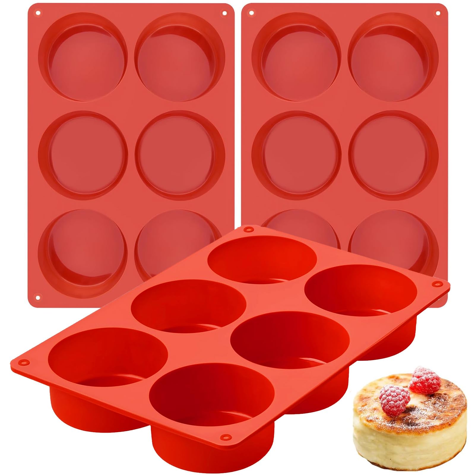 Moldes de silicona hondos para evitar derrames en el horno