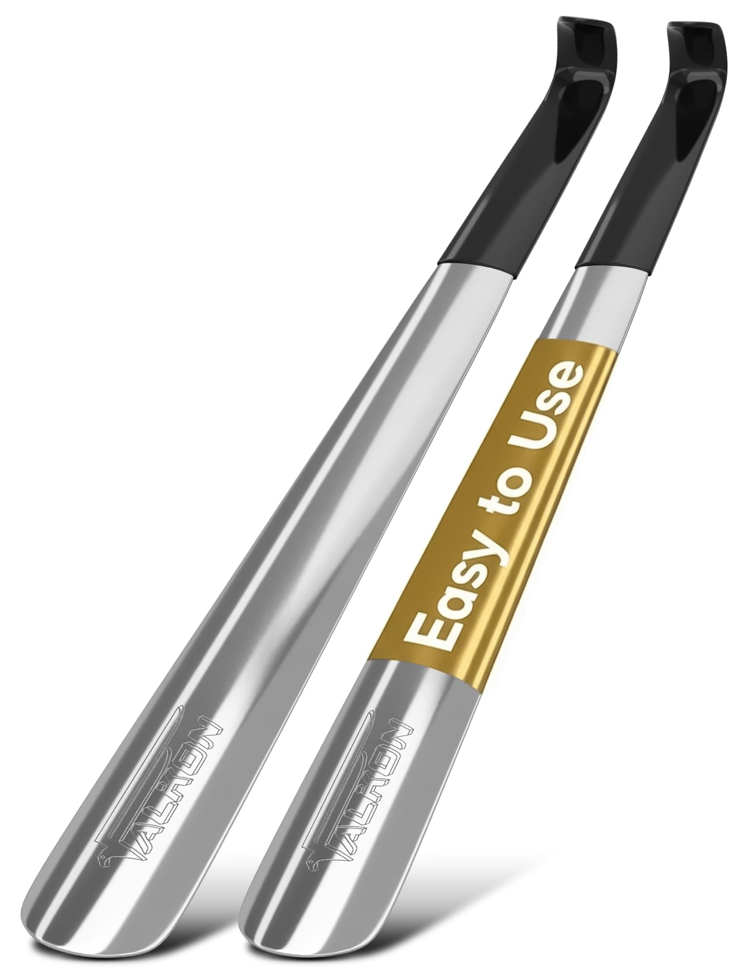 FALKON Shoe Horn Long Handle- Metal Shoe Horn Sets for Men, Women and Children, TSA Friendly