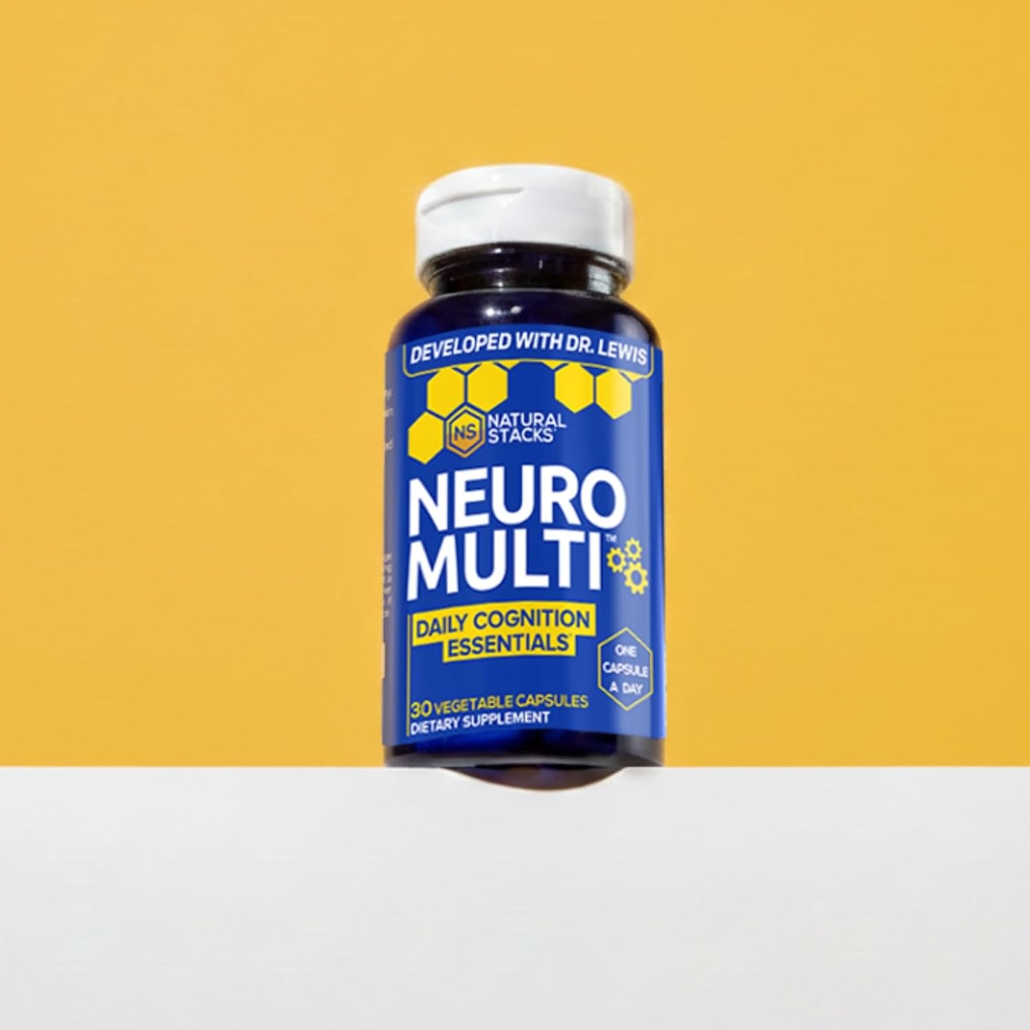 NATURAL STACKS NeuroMulti - Multivitamin for Women & Men - Supports Daily Cognition - One Capsule Per Day - CoQ10 200mg for Brain Energy Support - 10 in 1 Brain Health Complex - 30 Capsules
