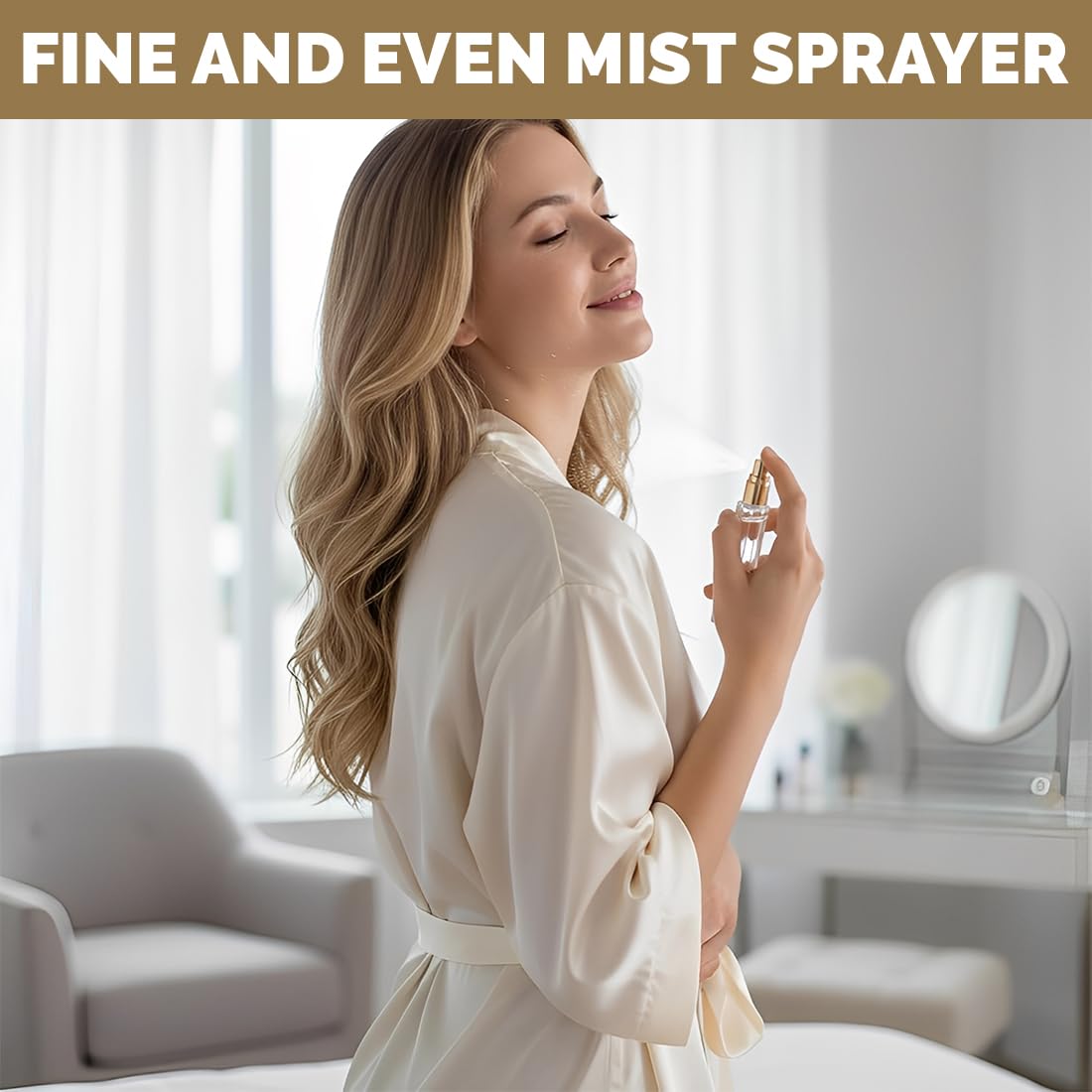4 szt. Podróżny uchwyt na perfumy, pojemnik na perfumy, wielokrotnego napełniania podróżny pojemnik na perfumy, przenośna mini butelka z rozpylaczem 10 ml