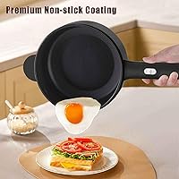 Vista 3 de Dezin - Olla eléctrica, sartén antiadherente de 2L, cocina rápida de fideos, mini olla para ramen con ajuste de potencia, esencial para dormitorio