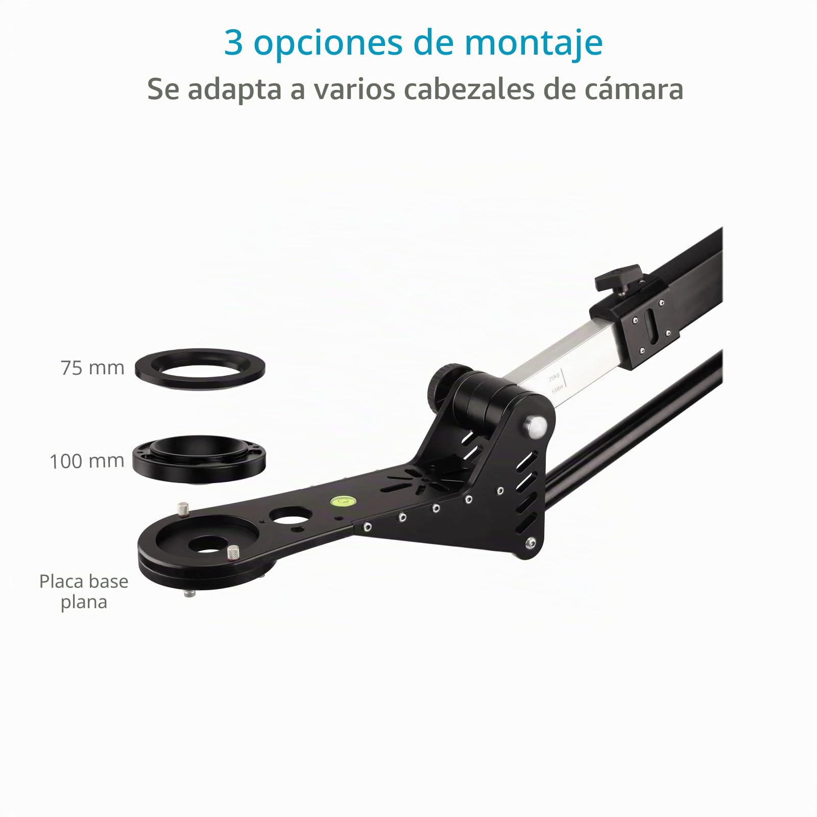 Grúa Jib Proaim Wave-2 de 10 pies para cámaras DSLR | Soporta hasta 25 kg, incluye base de 100 mm con adaptador de 75 mm y compatible con gimbals y cabezales pan-tilt.