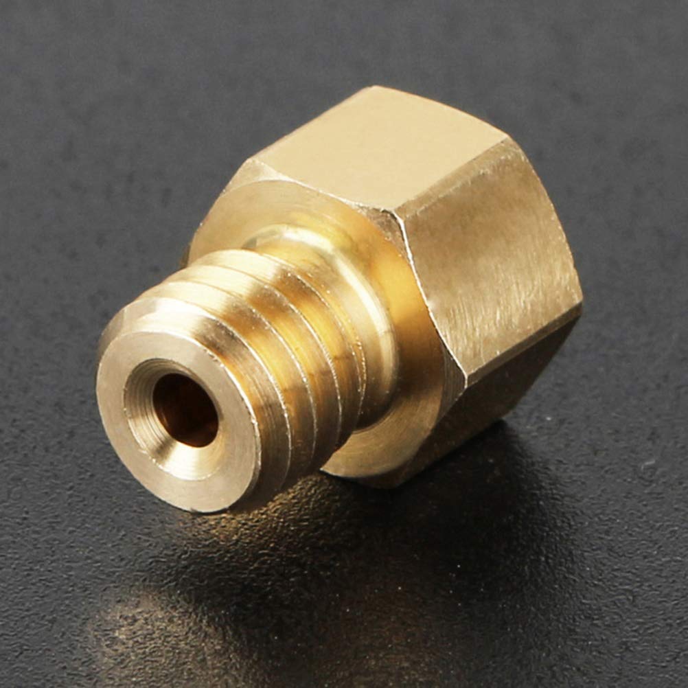 Druckerteile 1 stücke Gewinde Design Rubin 0,4 MM Messing Düsenspitze Extruder Düse Druckkopf Kompatibel für MK8 3D Drucker Ersatzteile