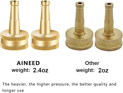 Miniatura 10 de AINEED Boquilla de manguera de jardín, rociador de manguera de alta presión, boquilla giratoria ajustable de 4 pulgadas, boquilla de manguera de