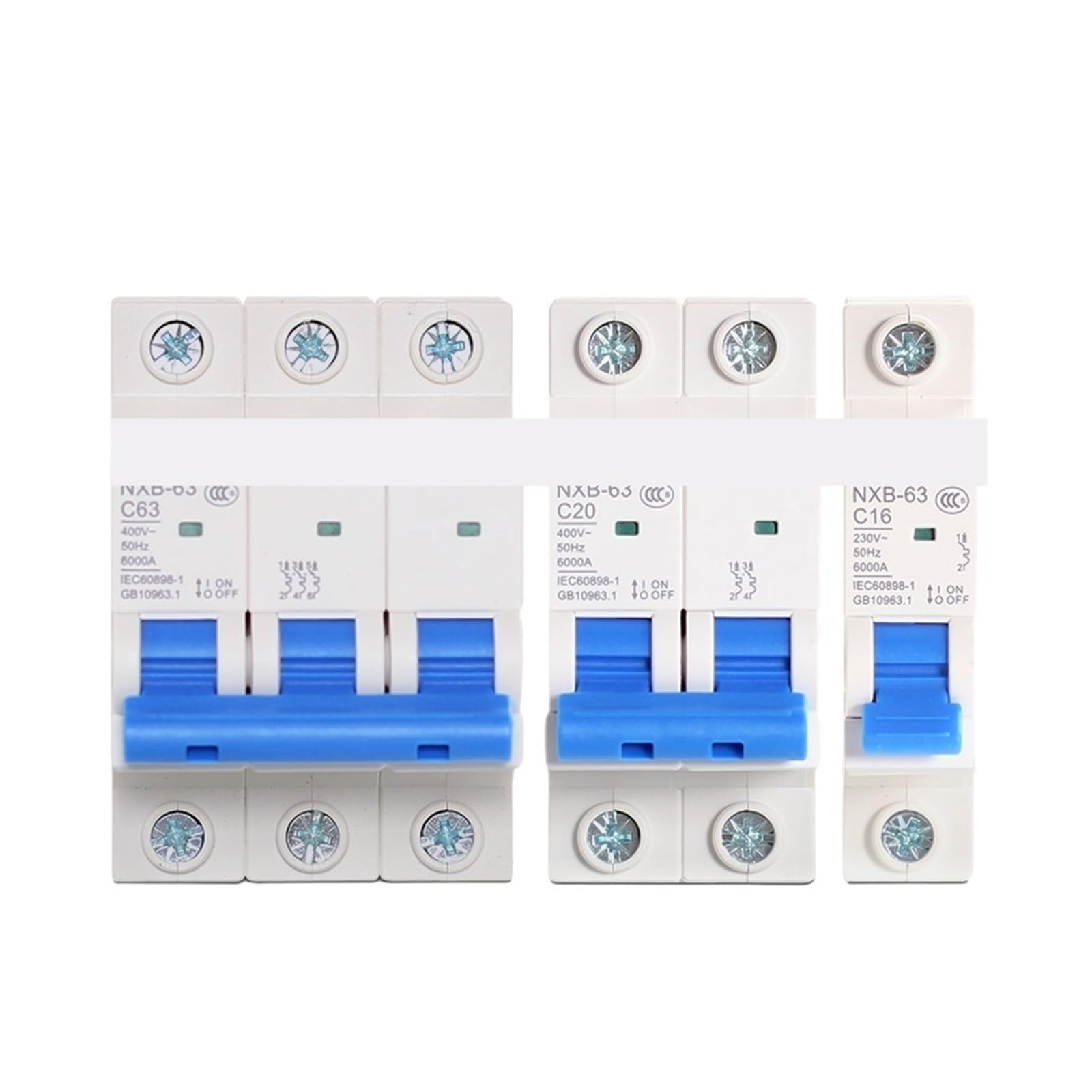 OSHZIKJII 1PCS 63 DZ30 DZ40 1P 2P 3P 4P AC 230/400V Breaker(1P,4A)