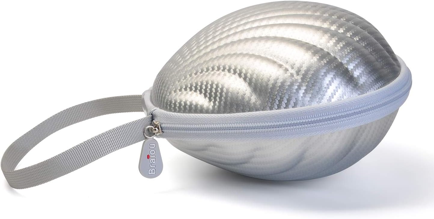 Hard Shell Travel Case for Self Adhesive Silicone Bras [A-DD Cup] Premium Nubra Organizer Portable Bikini Competition Storage Bag (Silver) - Image 2