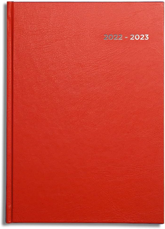 Academic Diary 2025-2026 A4 Week to View by Pirongs | Mid year Diary 2025-2026 | A4 Diary, Hardback/Casebound Quality - Red