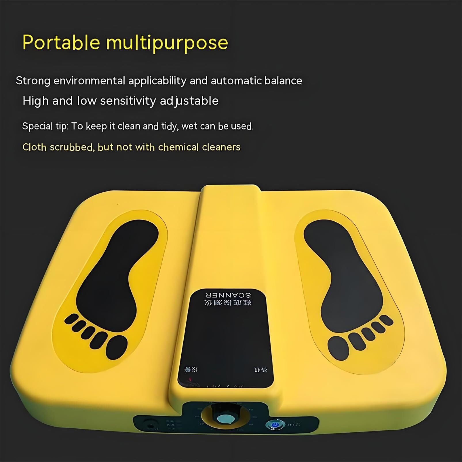 Détecteur de métaux pour chaussures avec 100 niveaux de détection réglables, batterie 10 000 mAh, LED claire et alarme sonore pour une sécurité accrue des chaussures