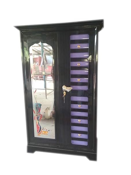 MAX CH004 Alpha Engineered WoodDoor Wardrobe with Mirror Multicolor