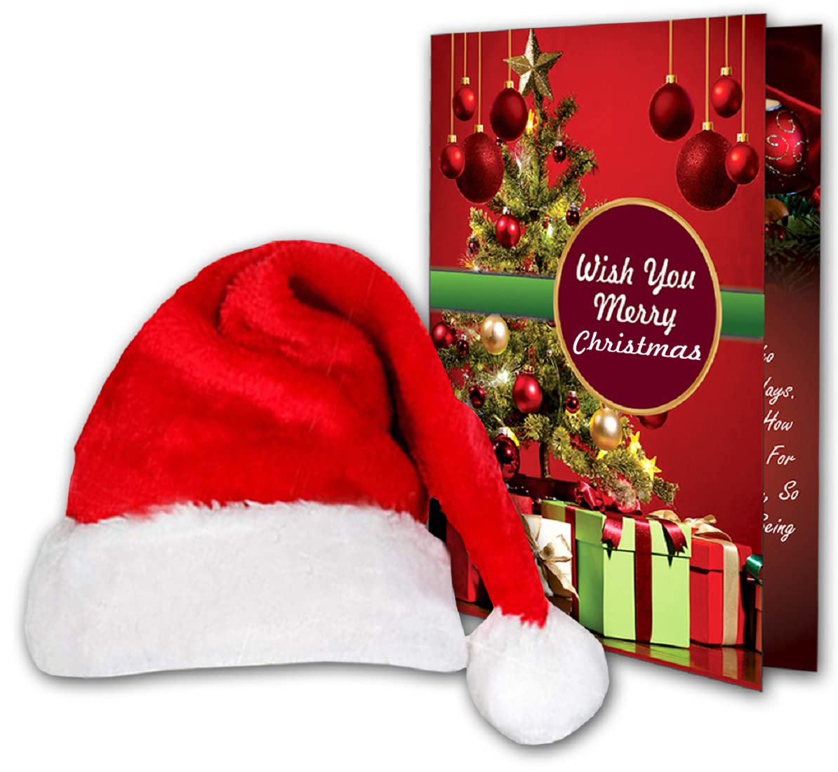 ME & YOU Christmas Festive Gift |Gifts for Christmas & New Year | Festival Gifts Box| Christmas Décor Items |Christmas Hamper with Santa Caluse Cap & Greeting Card