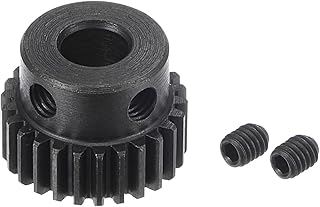 uxcell 5mm Bore 26T Mod 0.5 Pinion Gear 45# Steel Hardened Spur Diff Differential Gear Motor Gear, for RC Car