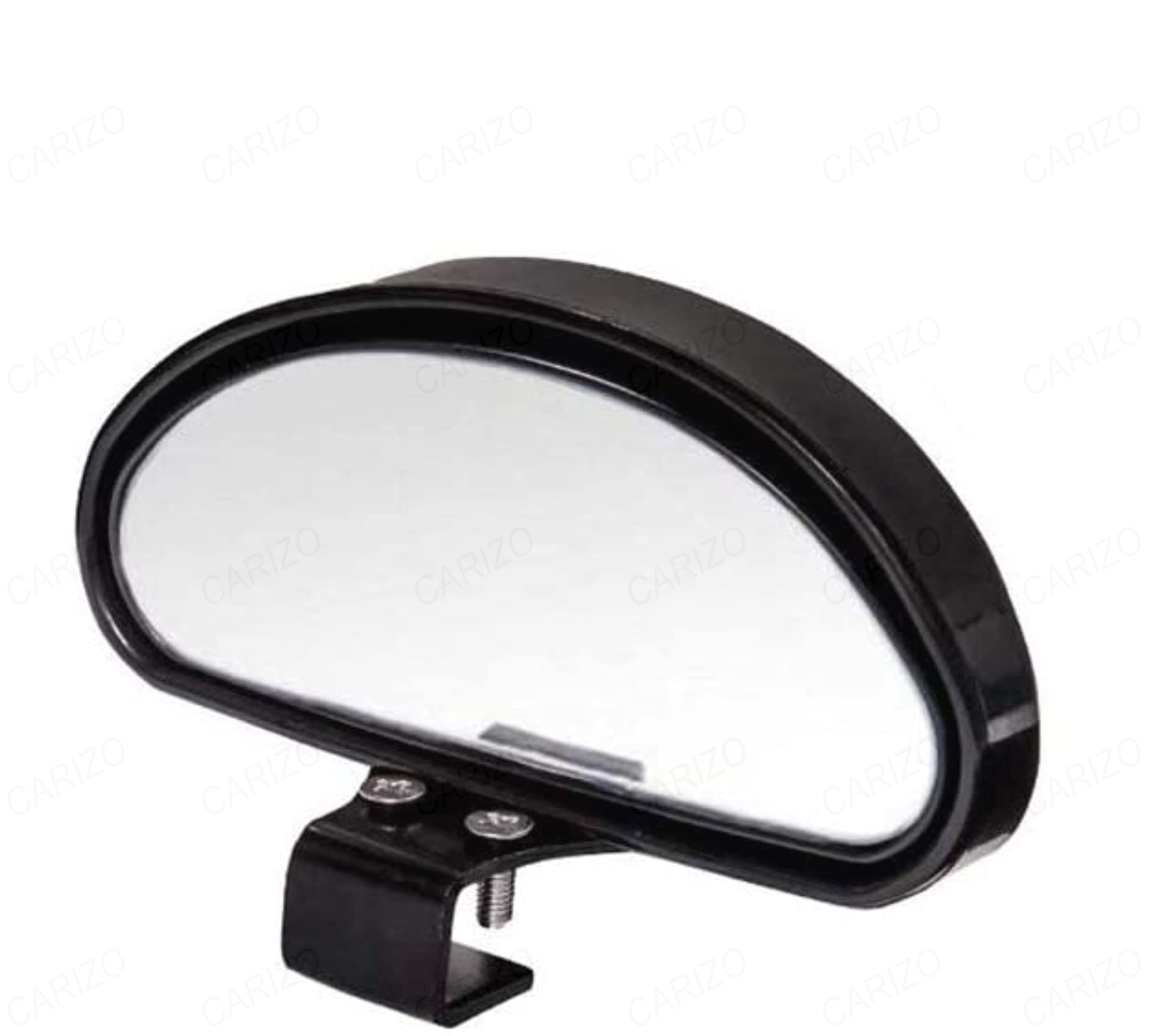 CARIZO Universal 360° Rear View Adjustable Blind Spot Mirror (Triangular - Convex Lens) with Mounting Hardwares Compatible with All Cars, SUVs & Trucks (1)