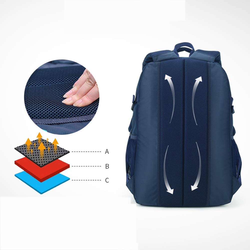 Plecak męski tornister gimnazjum student moda damska Junior liceum student laptop duża pojemność plecak bagaż ręczny ogrodzenie (kolor: Ciemny niebieski, rozmiar: 34 x 20 x 48 cm)