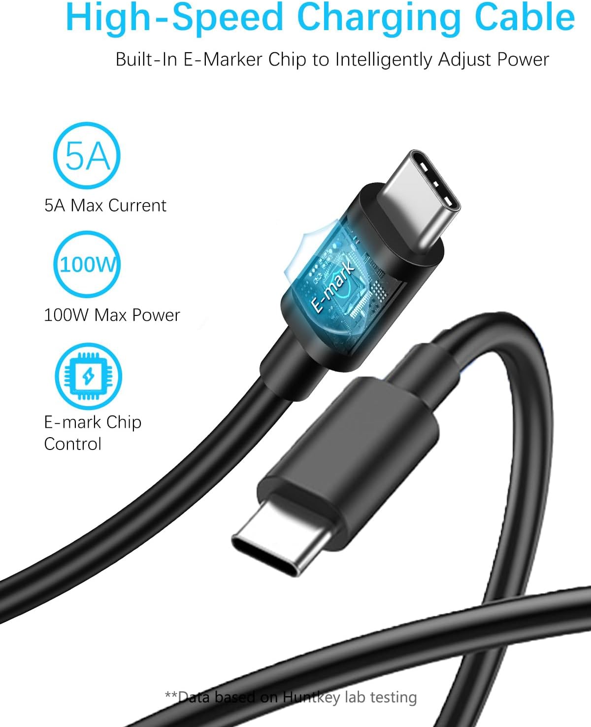 USB-C cable with E-mark chip