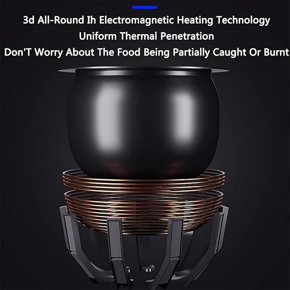 Automatic Cooking Machine,Automatic Stir Fry Robot,6 Touch Panel Cooker Robot, with 360° Rotating and 3D All-round Heating Anti-Paste gift for mom