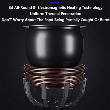 Automatic Cooking Machine,Automatic Stir Fry Robot,6 Touch Panel Cooker Robot, with 360° Rotating and 3D All-round Heating Anti-Paste gift for mom