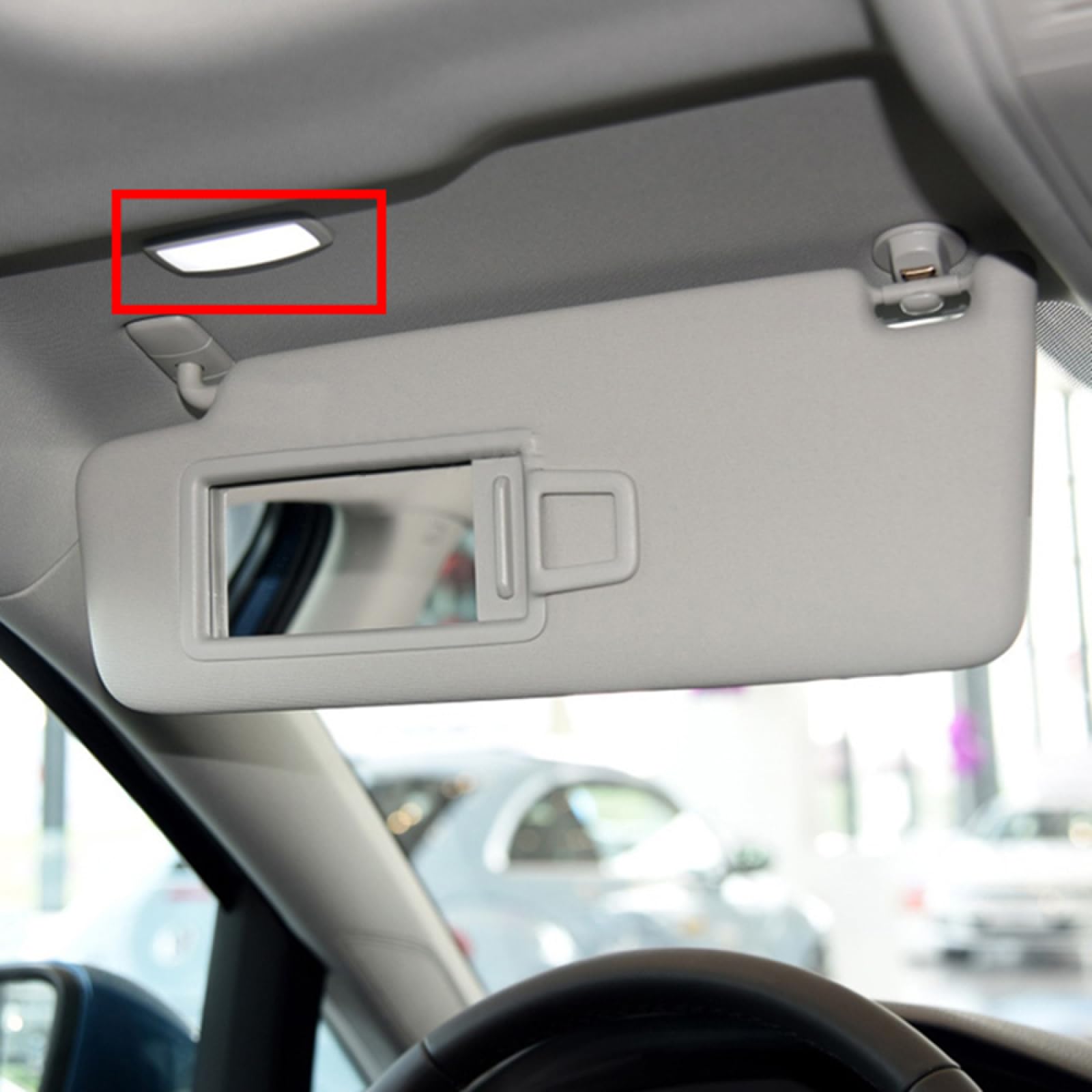 Visiera Parasole Con Specchio Trucco Per VW T-Roc, Golf MK7 - Lato Destro