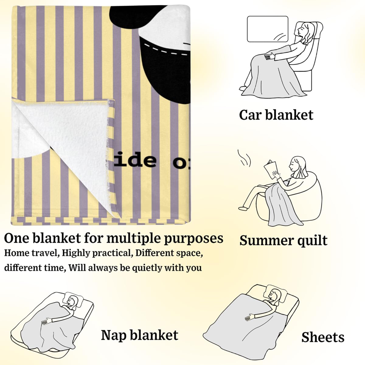 Sviuse Sherpa-Fleece-Decke Mit Panda-Muster – 127x152 Cm, Weich, Waschbar, Für Kinder & Teens