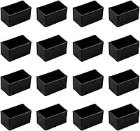 Vista 11 de Antrader 4 almohadillas de goma de PVC para patas de silla de mesa, almohadillas de goma para patas de silla, protectores de 1 x 2 pulgadas