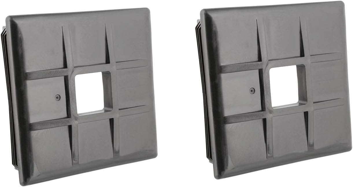 Dumble Replacement RV Bumper Cap, RV Sewer Cap, Travel Trailer Bumper End Caps, Square 4 Inch Camper Bumper Cap, 2-Pack