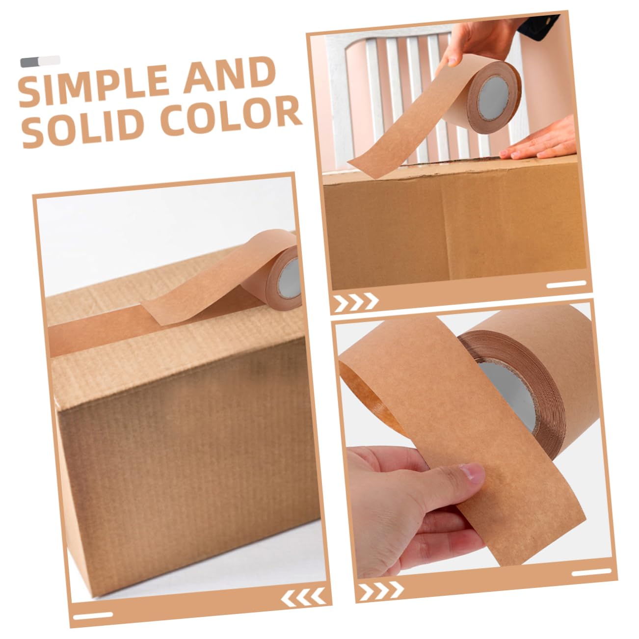 DOITOOL 3 Set Nastro Adesivo Kraft Adesivo Resistente Per Spedizioni Per Cartoni E Scatole 3 * 3