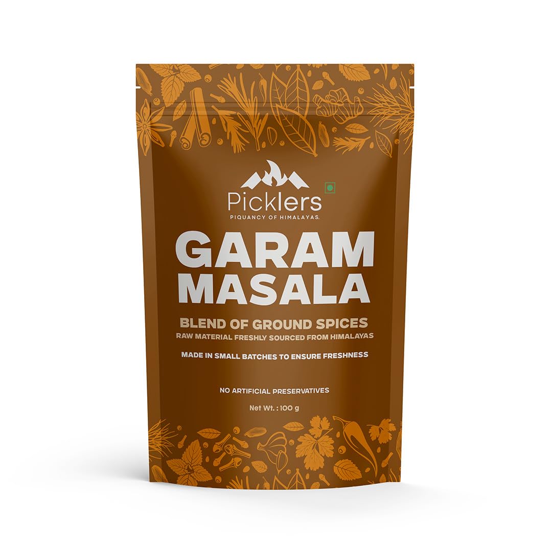 Picklers - Garam Masala Homemade| No Artifical Preservatives | No Coriander | No Oil | Purest Herbs from Higher Altitudes of Himalayans | Kullu & Palampur Spices | 100 gm (B0DB8LTJPS) Amazon Price History, Amazon Price Tracker