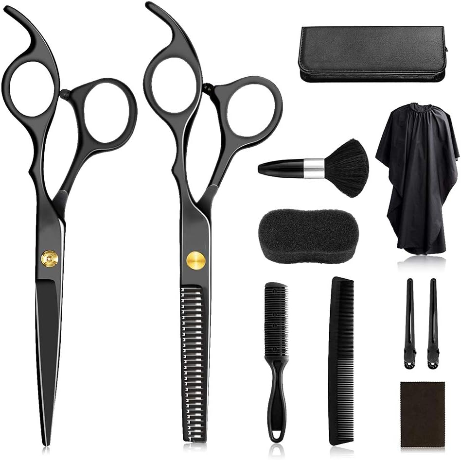 Eacam Hair Cutting Kit 11 Pcs Hair Scissor Kit Hair Trimmer Portable