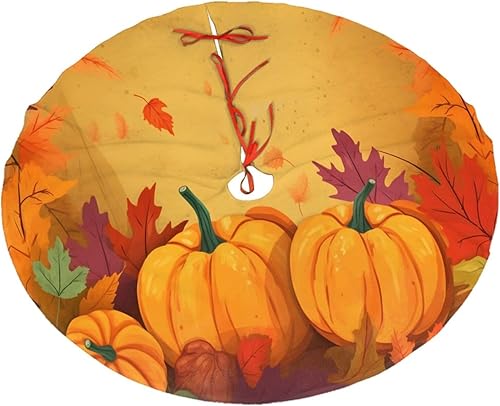 Miniatura 6 de Faldas de árbol de Navidad de arce otoñal, faldas de árbol de Navidad de 36 pulgadas, faldas de árbol de Navidad de Acción de Gracias, tapetes de