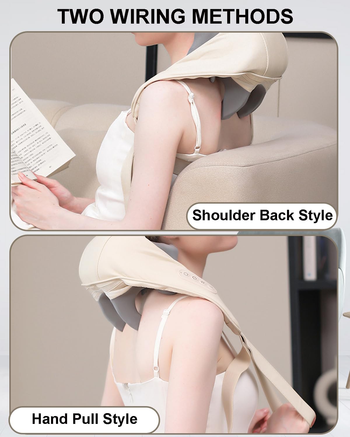Neck Massager with Heat, Shiatsu 4D Deep Tissue Kneading Massager for Neck, Shoulder and Traps, Birthday Gifts for Husband, Wife, Mom, Dad, Women & Man