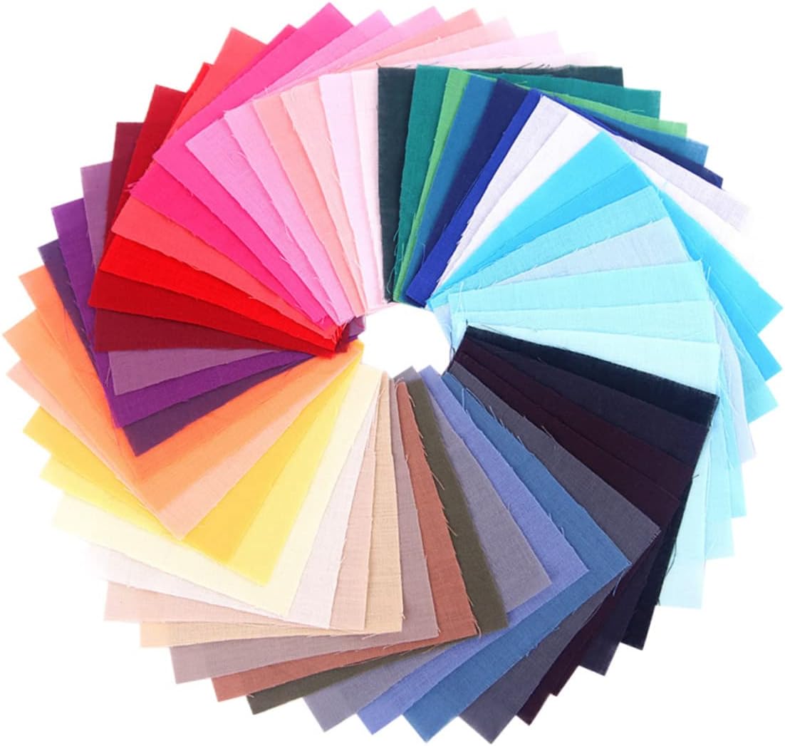 50pcs Patchwork Cotton Fabric Versatile Sewing Material for Handmade Crafts for Quilting and Home Decor Projects Great for Women and Girls