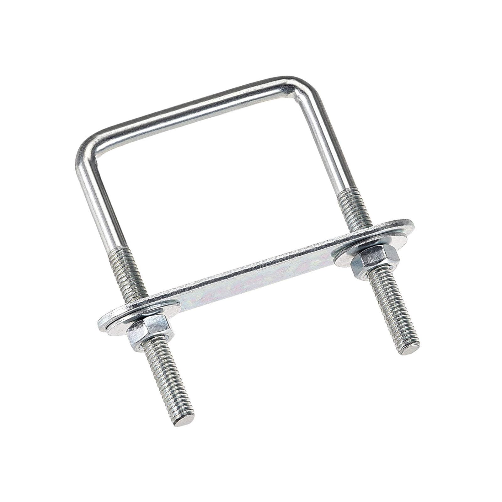 TA-VIGOR 4 sets M6 Square U-Bolts, 50mm Inner Width 80mm Length Steel U-Bolts with Nut, Plate, Washer for Attaching Piping Conduit Cable Tube Brackets Boat Trailer โ image 1