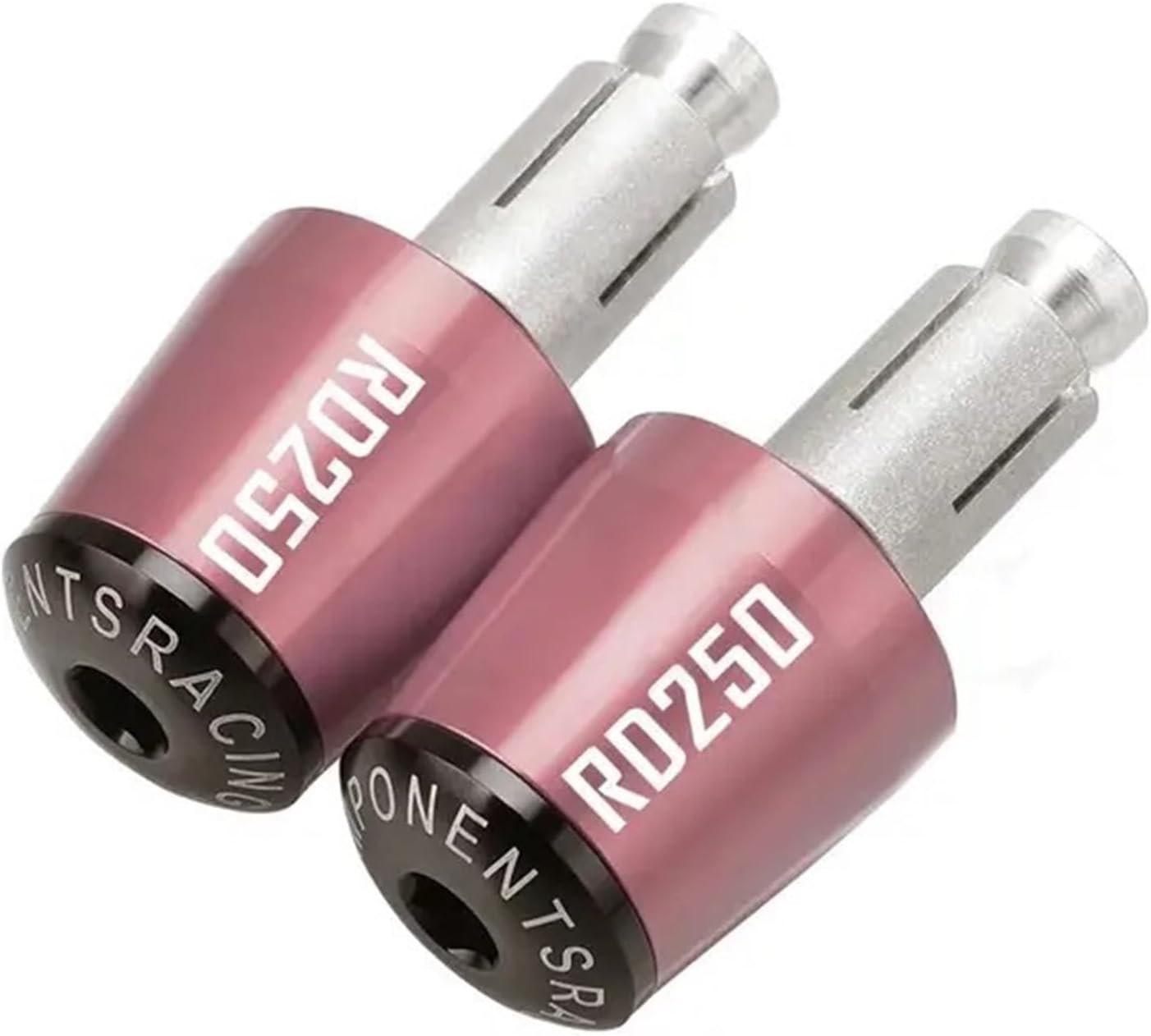 Dla RD250 RD 250 RD250L 1980-1982 Kierownica Motocykla Uchwyty Czapka Wtyczka Waga Części Ręczna Zaślepka (Kolor : Pink black, Rozmiar : 1)