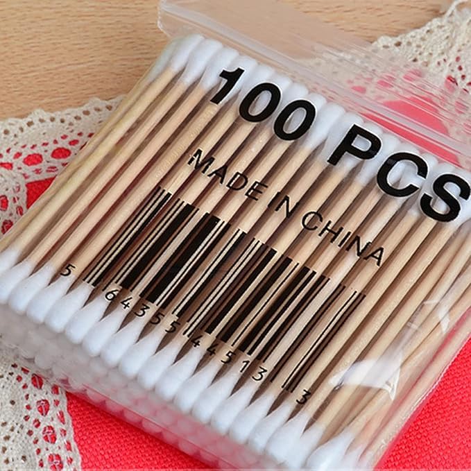 500 Bamboo Cotton EarBuds Ear Cleaning Buds Wooden Cotton Swabs Eco Friendly Ear Swabs 100% Pure Cotton Buds (500 Buds) Pack of 5-image-13