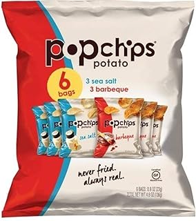 popchips Single Serve Chip, Variety Pack 4.8 Ounce (Pack of 6) (PPH21812PK)