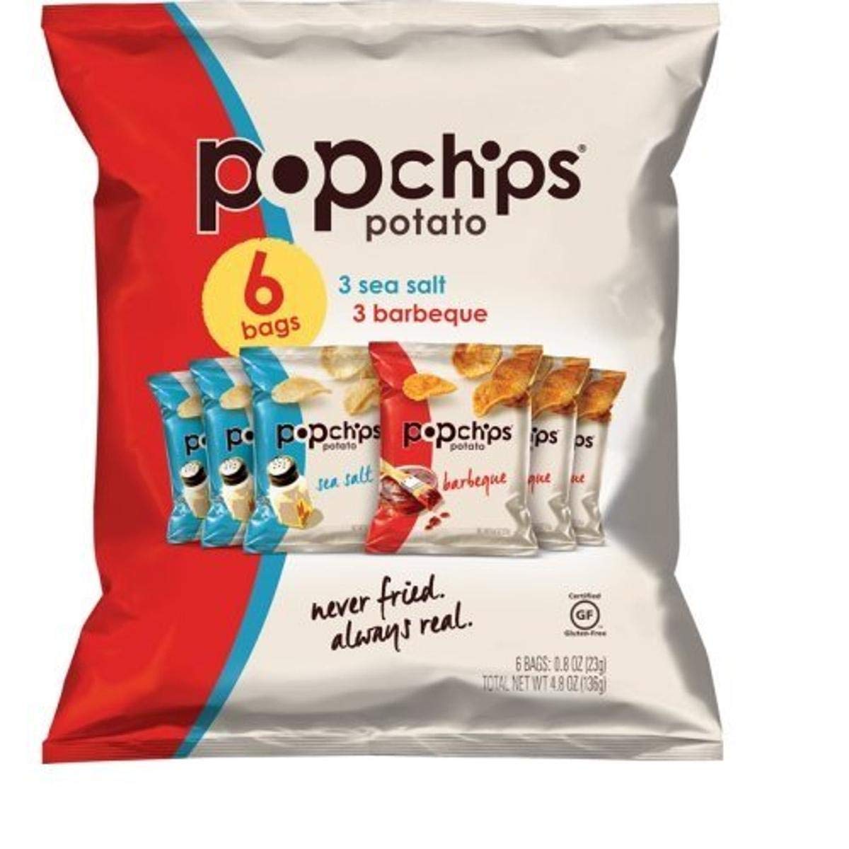 popchips Single Serve Chip, Variety Pack 4.8 Ounce (Pack of 6) (PPH21812PK)