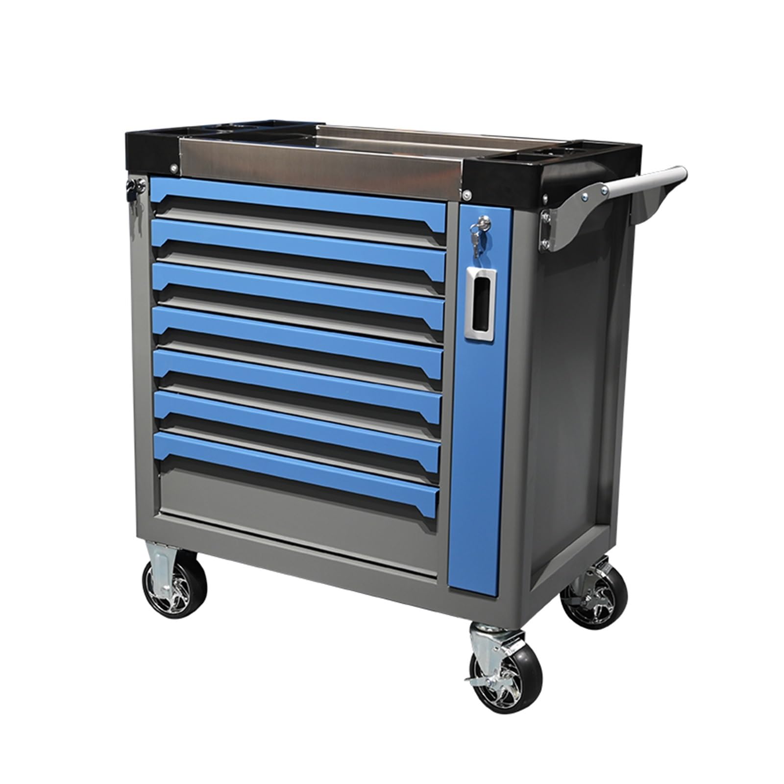 Fzl02068lm One Color Tool Case Tool Chest With 7 Drawers, Rolling Cabinet With Wheels, Toolbox With Independent Self-Locking Anti-Tip System, For Warehouse&Workshop Storage Solution