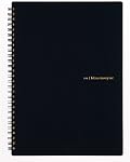 Maruman Mnemosyne Notebook 9.92 x 7.05 Inches (B5), 7mm Ruled 30-line, 80 Sheets (N194A), Black