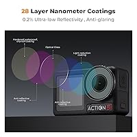 Vista 4 de K&F Concept Filtro ND Compatible con DJI Osmo Action 5 Pro/Osmo Action 4, Juego de 6 Filtros CPL ND8 ND16 ND32 ND64 ND256 Polarizador Filtro