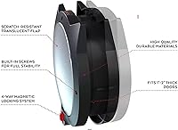 Vista 2 de Puerta para gatos con cerradura de 4 vías, resistente a la intemperie para puerta interior, diámetro interior de 8.2 pulgadas, para puertas