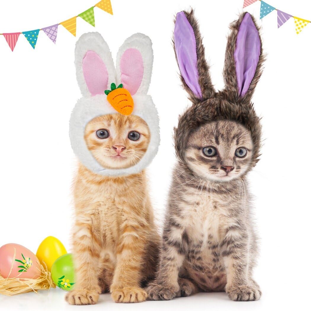 Hats For Cats Easter Bunny Cat Costume - Cute Mini Rabbit Ears Hat