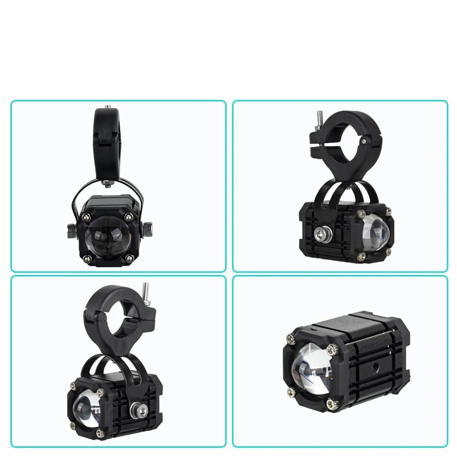 Moto Fari Stradali Spot Light Beam Per Motociclette, Luci LED, Faretti Bicolore, Regolazione A 360 Gradi, Fendinebbia Ausiliario