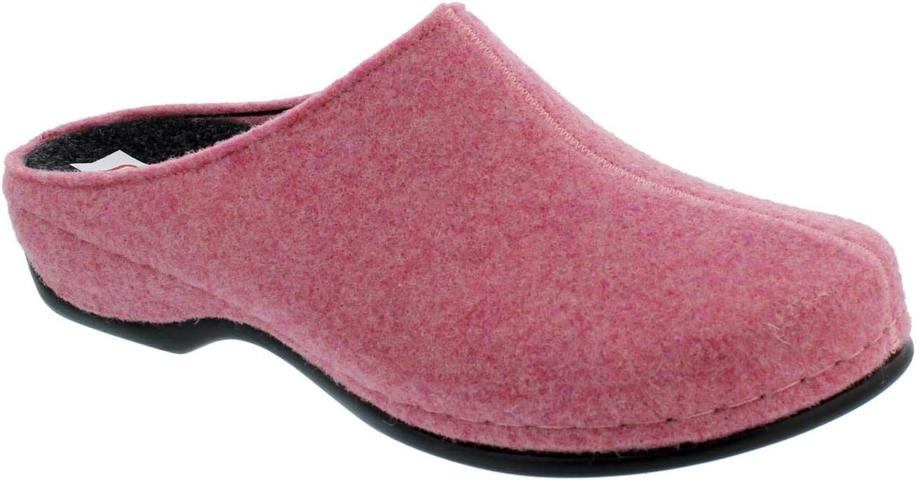 Berkemann Florina 1025-294 Felt Slippers, Antique Pink, Width F Replacement, Candy Pink, UK 7