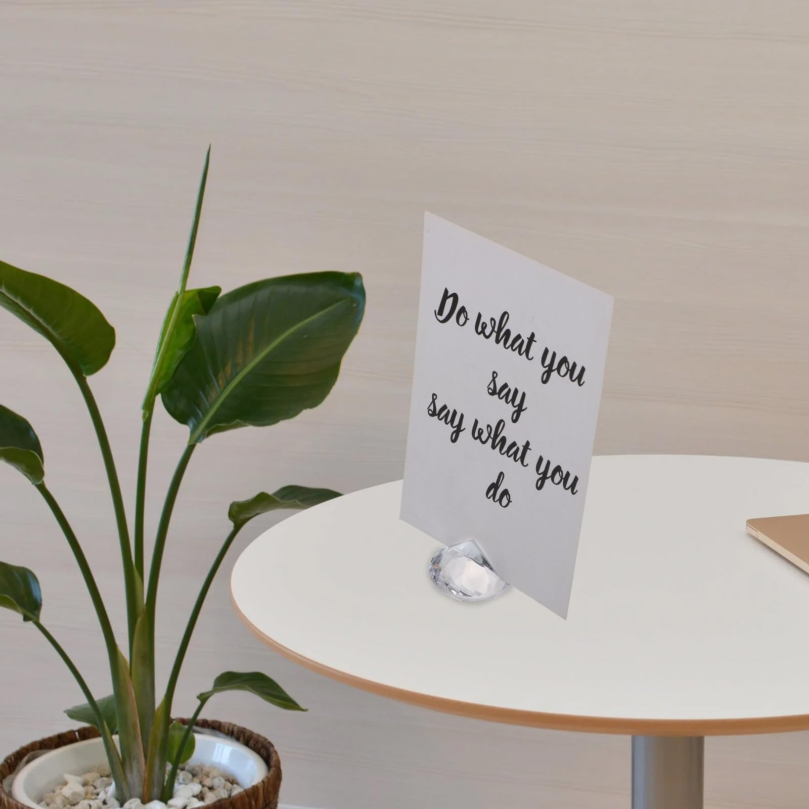 Tofficu 24pezzi Clip Memo Trasparente Per Ufficio Fermacarte Decorativi Per Eventi e Cerimonie Supporto Per Biglietti Da Visita e Numeri Di Tavolo Adatti Matrimoni e Feste