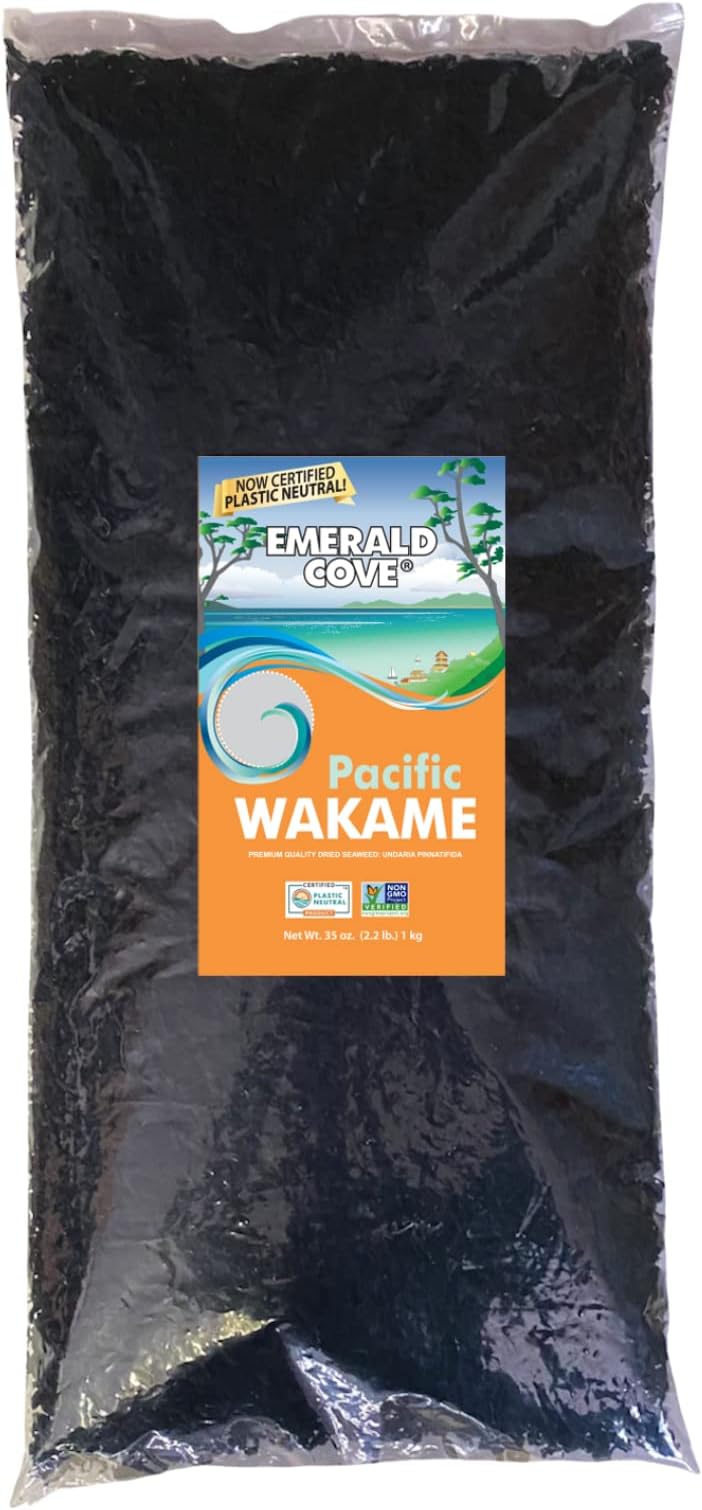 EMERALD COVE Ready-to-Use Pacific Dried Seaweed Bag, Wakame, 35 Ounce 2.18 Pound (Pack of 1)