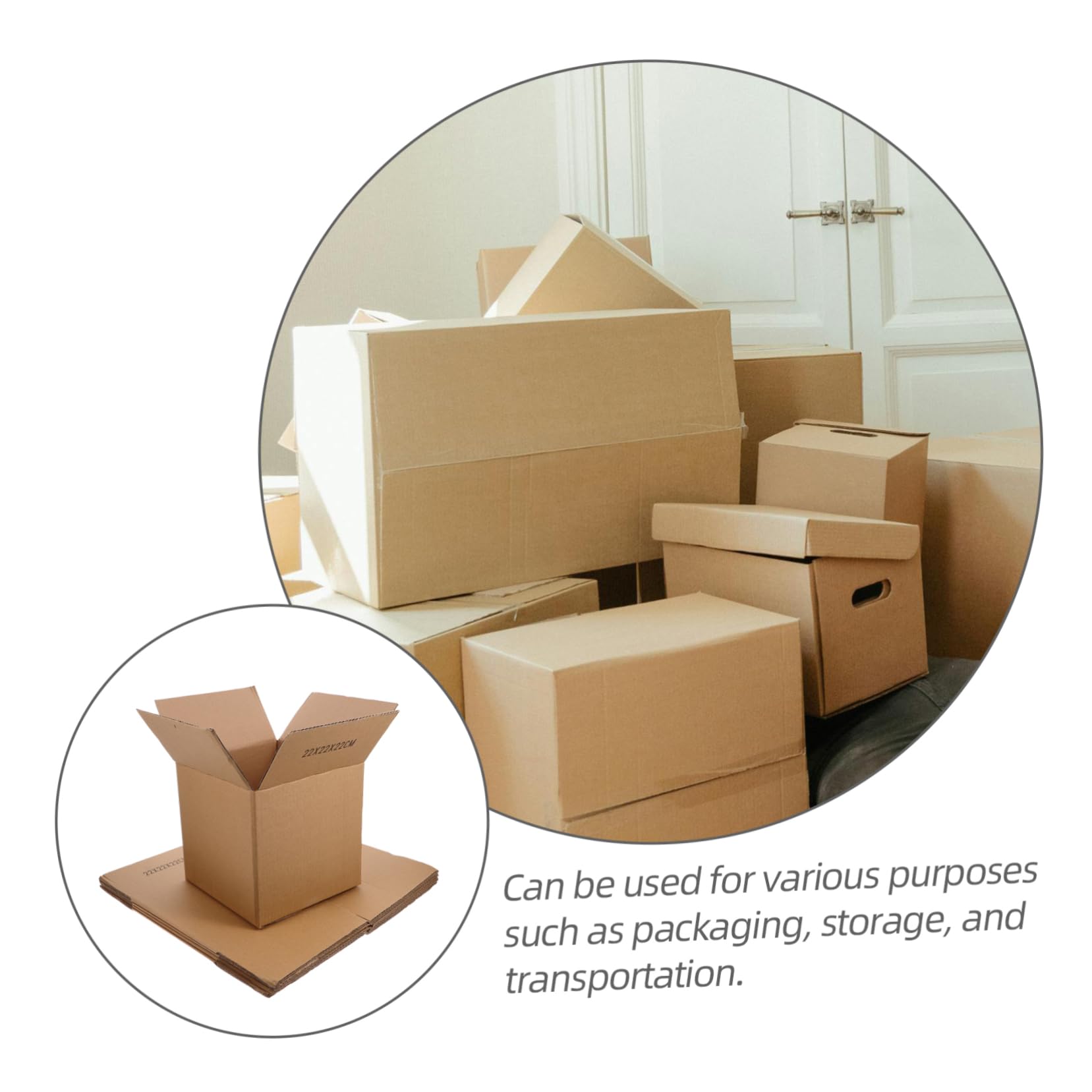 jojofuny 5pièces Cartons Emballage Moyens Carrés Boîtes de Déménagement Résistantes Cartons Expédition pour Loisirs Créatifs