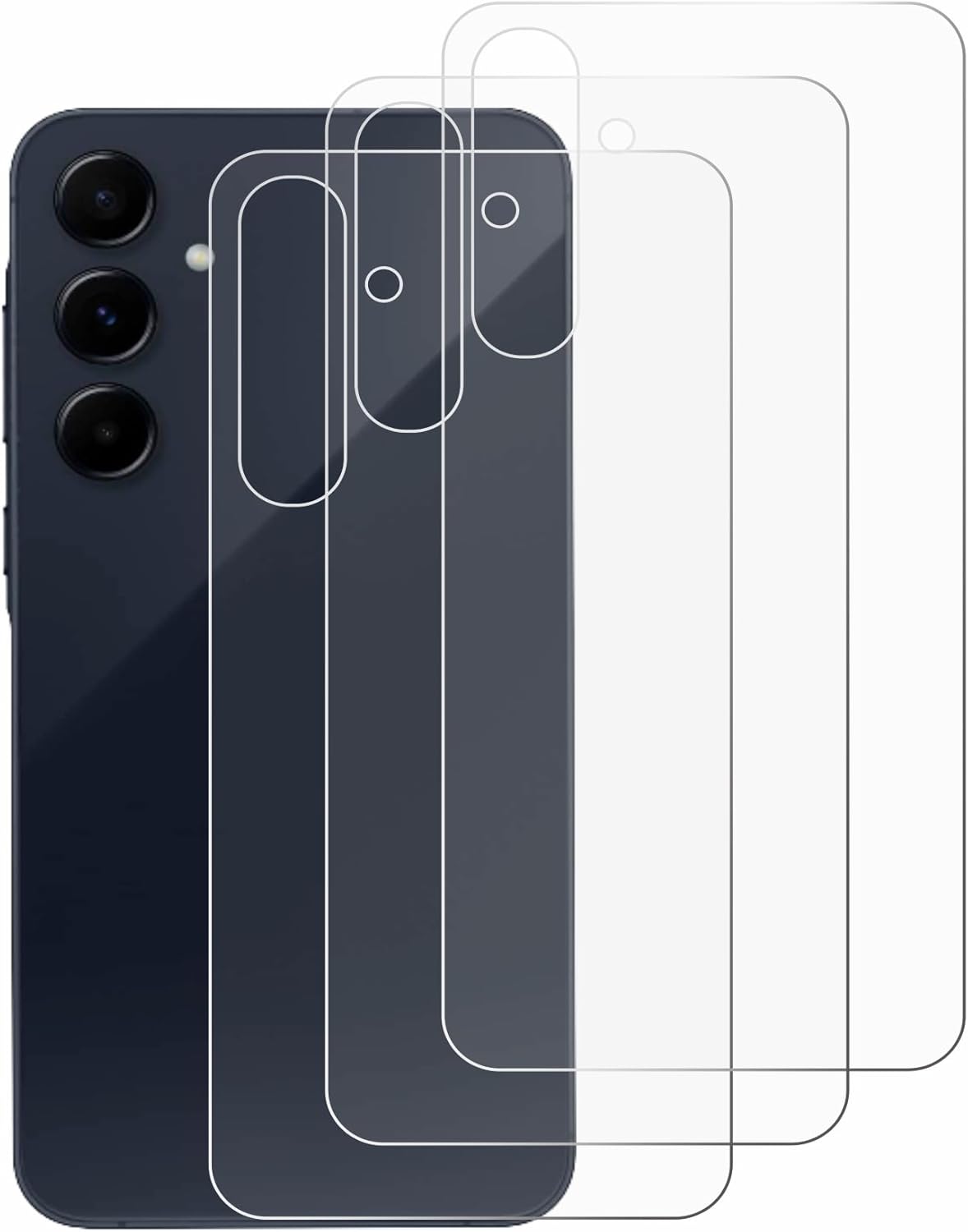 savvies 6 Pack Screen Protector Compatible with Samsung Galaxy A55 5G Enterprise Edition (Back) Protection Film Clear